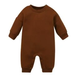 Chunky Fleece Romper | Brown *CLEARANCE* - Affordable Baby