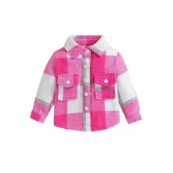 Plaid Shacket | Pink - Affordable Baby