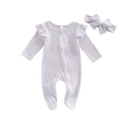 Striped Zipper Ruffle Romper | Various Colours - Affordable Baby -MY LITTLE SHOP S139071bbb9f9430eab562ed8e9cb18c5g