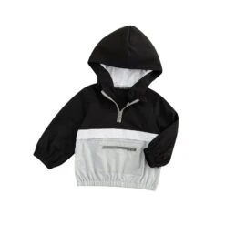 Hooded Windbreaker | Black - Affordable Baby