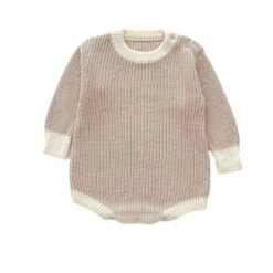 Camila Knit Romper | Apricot - Affordable Baby