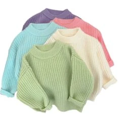 Solid Colour Knit Jumper | 5 Colours - Affordable Baby