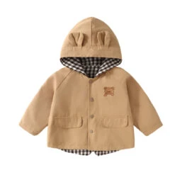 Caramel Plaid Coat - Affordable Baby