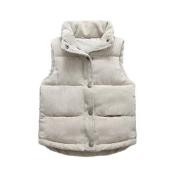 Corduroy Puffer Vest | Sand - Affordable Baby