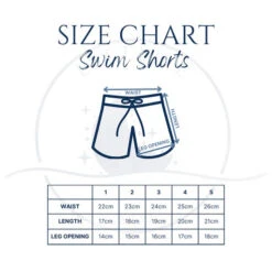 Little E & Co - Swim Shorts | Ocean - Little E & Co -MY LITTLE SHOP SIZE CHART SWIM SHORTS 1