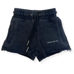 August & Tom - Staple Logo Shorts | Washed Black - August & Tom