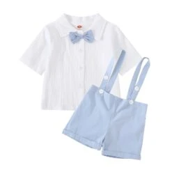 Baby Blue Formal Bowtie Set - Affordable Baby