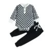 Ribbed Checkered Set | Black - Affordable Baby -MY LITTLE SHOP Sb4e669f8e7a14d6baa3ccc4a307634bco