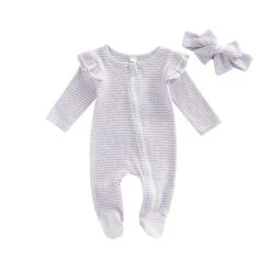 Striped Zipper Ruffle Romper | Various Colours - Affordable Baby -MY LITTLE SHOP Sb7c3bec367e24571ace3e67a6099e593n