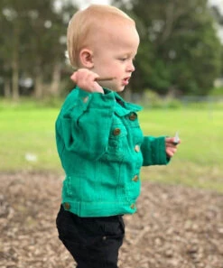 Distressed Denim Jacket | Green - Affordable Baby -MY LITTLE SHOP Screenshot2022 10 12112114