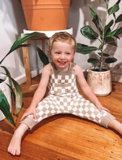 Gingham Knitted Jumpsuit | Sand - Affordable Baby -MY LITTLE SHOP Screenshot2023 05 10105749