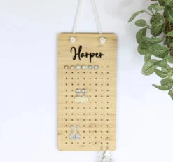 Meridian Etch - Personalised Bamboo Earring Board Small 15x30cm - Meridian Etch