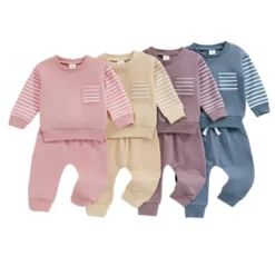 Striped Sleeve Set | 4 Colours - Affordable Baby