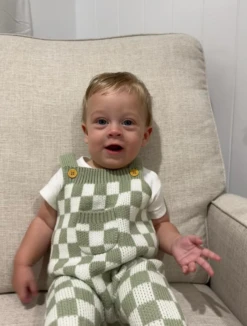 Gingham Knitted Jumpsuit | Sage - Affordable Baby -MY LITTLE SHOP Screenshot 2024 08 07 102851