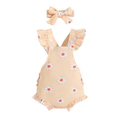 Tilly Ruffle Romper | Baby Yellow - Affordable Baby