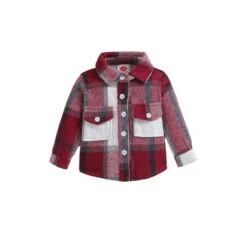 Plaid Shacket | Burgundy - Affordable Baby