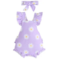 Tilly Ruffle Romper | Purple - Affordable Baby