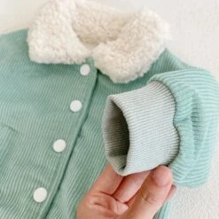 Mint Fluffy Collar Jacket - Affordable Baby -MY LITTLE SHOP Sdc810aa6cf584485950d60273237d541H