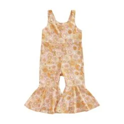 Retro Flowers Flare Jumpsuit - Affordable Baby