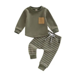 Stripey Set | Green - Affordable Baby
