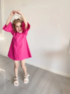 Small Land - Sienna Raspberry Rose Dress - Small Land 7 Small Land - Sienna Raspberry Rose Dress - Small Land -MY LITTLE SHOP SiennaDress