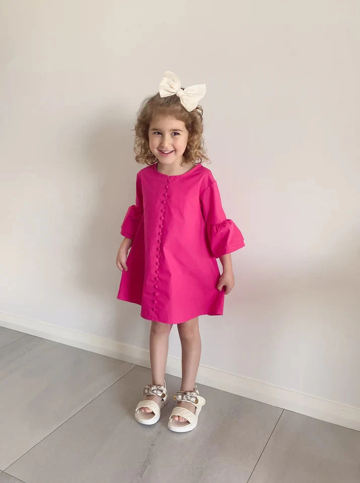 Small Land - Sienna Raspberry Rose Dress - Small Land Small Land - Sienna Raspberry Rose Dress - Small Land -MY LITTLE SHOP SiennaDress1