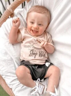 MLW By Design - Stay Wild Stonewash Tee | Black Or Sand - MLW By Design -MY LITTLE SHOP SlaywildandMLwShorts