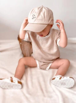 Lenox Waffle Bodysuit | Beige - Affordable Baby -MY LITTLE SHOP Sonnyhatearthsidesandalswaffleromp