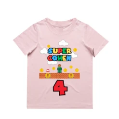 MLW By Design - Personalised SUPER Birthday Tee | Various Ages & Colours - MLW By Design -MY LITTLE SHOP SuperMario 12