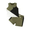 Isaiah Tank Set | Olive - Affordable Baby