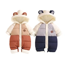 Two Tone Puffer Bear Onesie | 2 Colours - Affordable Baby
