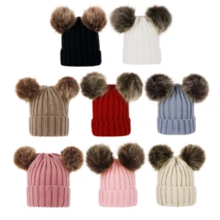 Double Pom Pom Beanie | 8 Colours - Affordable Baby