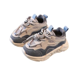 Chunky 3 Tone Sneakers | Blue - Affordable Baby