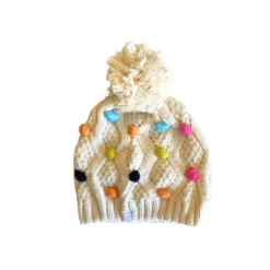 Rupert & Mila - Colorful Pompom Knit Beanie *CLEARANCE* - Rupert & Mila