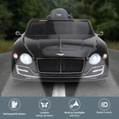 Bentley Exp 12 Licensed Speed 6E Electric Kids Ride On Car - Black - Toy Warehouse -MY LITTLE SHOP V240 CAR BEN BK 70543 03