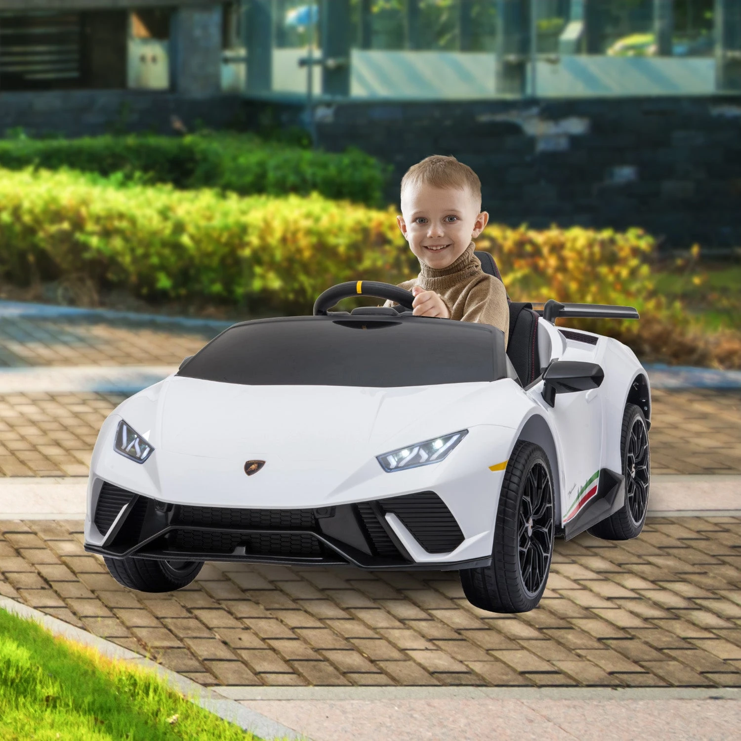 Lamborghini Performante Kids Electric Ride On Car - White - Toy Warehouse Lamborghini Performante Kids Electric Ride On Car - White - Toy Warehouse -MY LITTLE SHOP V240 CAR LAM WH 70539 08