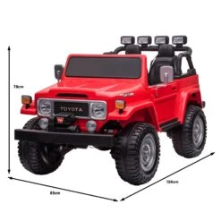Licensed Toyota FJ-40 Electric Kids Ride On Car- Red - Toy Warehouse 4 Licensed Toyota FJ-40 Electric Kids Ride On Car- Red - Toy Warehouse -MY LITTLE SHOP V240 CAR TYT FJ40 RD 70538 02