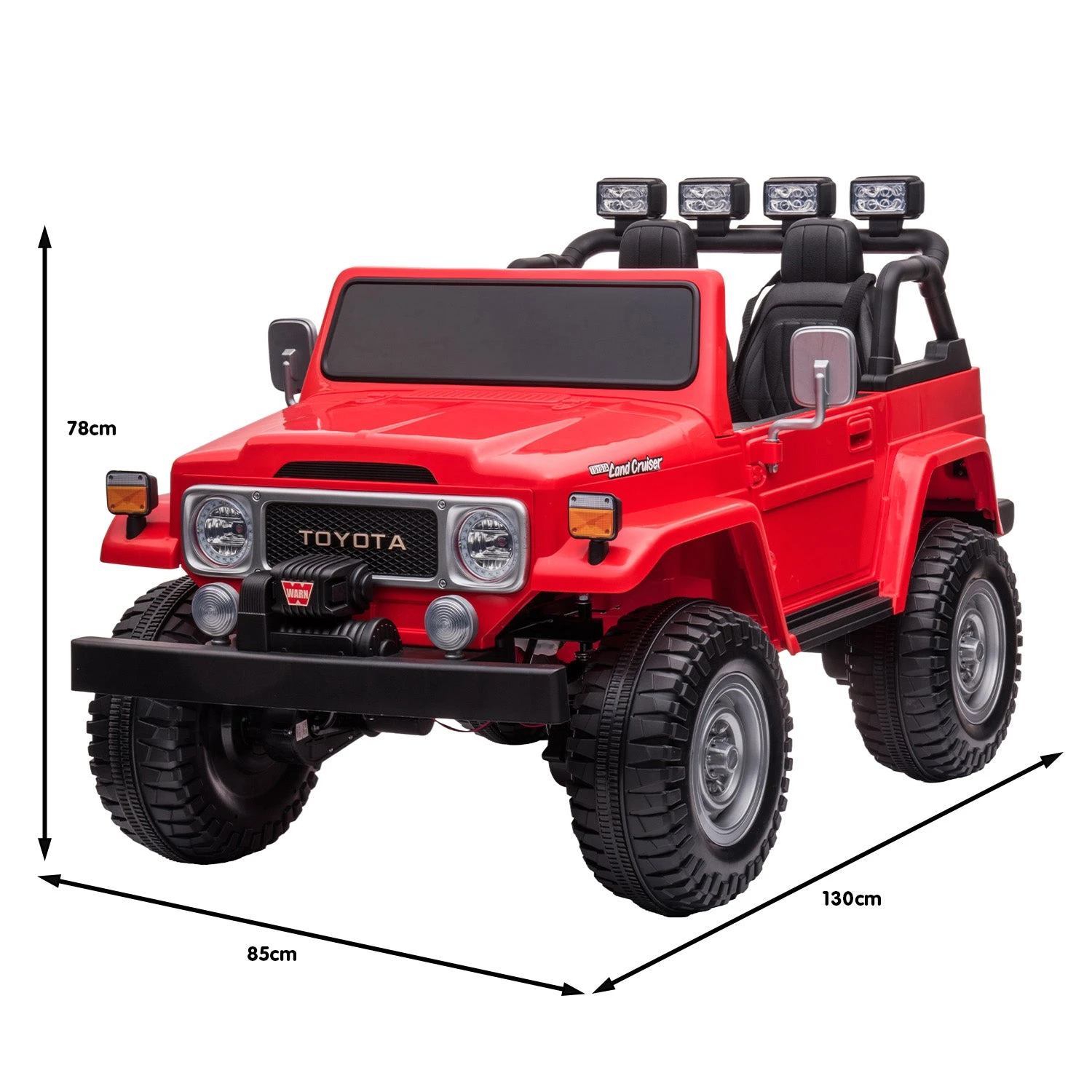 Licensed Toyota FJ-40 Electric Kids Ride On Car- Red - Toy Warehouse Licensed Toyota FJ-40 Electric Kids Ride On Car- Red - Toy Warehouse -MY LITTLE SHOP V240 CAR TYT FJ40 RD 70538 02