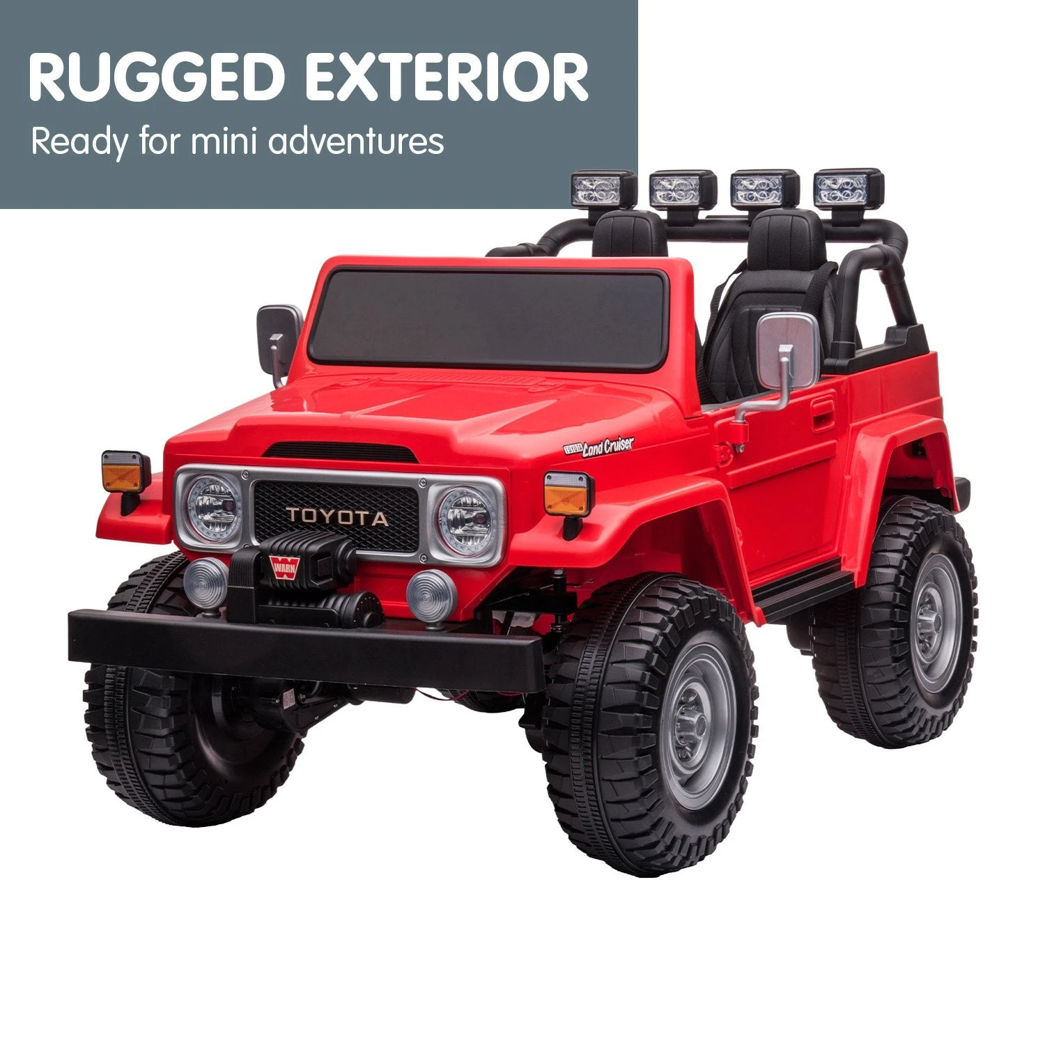 Licensed Toyota FJ-40 Electric Kids Ride On Car- Red - Toy Warehouse Licensed Toyota FJ-40 Electric Kids Ride On Car- Red - Toy Warehouse -MY LITTLE SHOP V240 CAR TYT FJ40 RD 70538 06