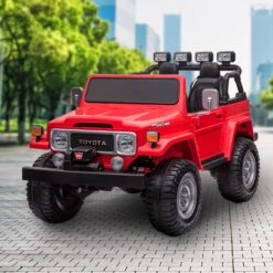 Licensed Toyota FJ-40 Electric Kids Ride On Car- Red - Toy Warehouse 12 Licensed Toyota FJ-40 Electric Kids Ride On Car- Red - Toy Warehouse -MY LITTLE SHOP V240 CAR TYT FJ40 RD 70538 11