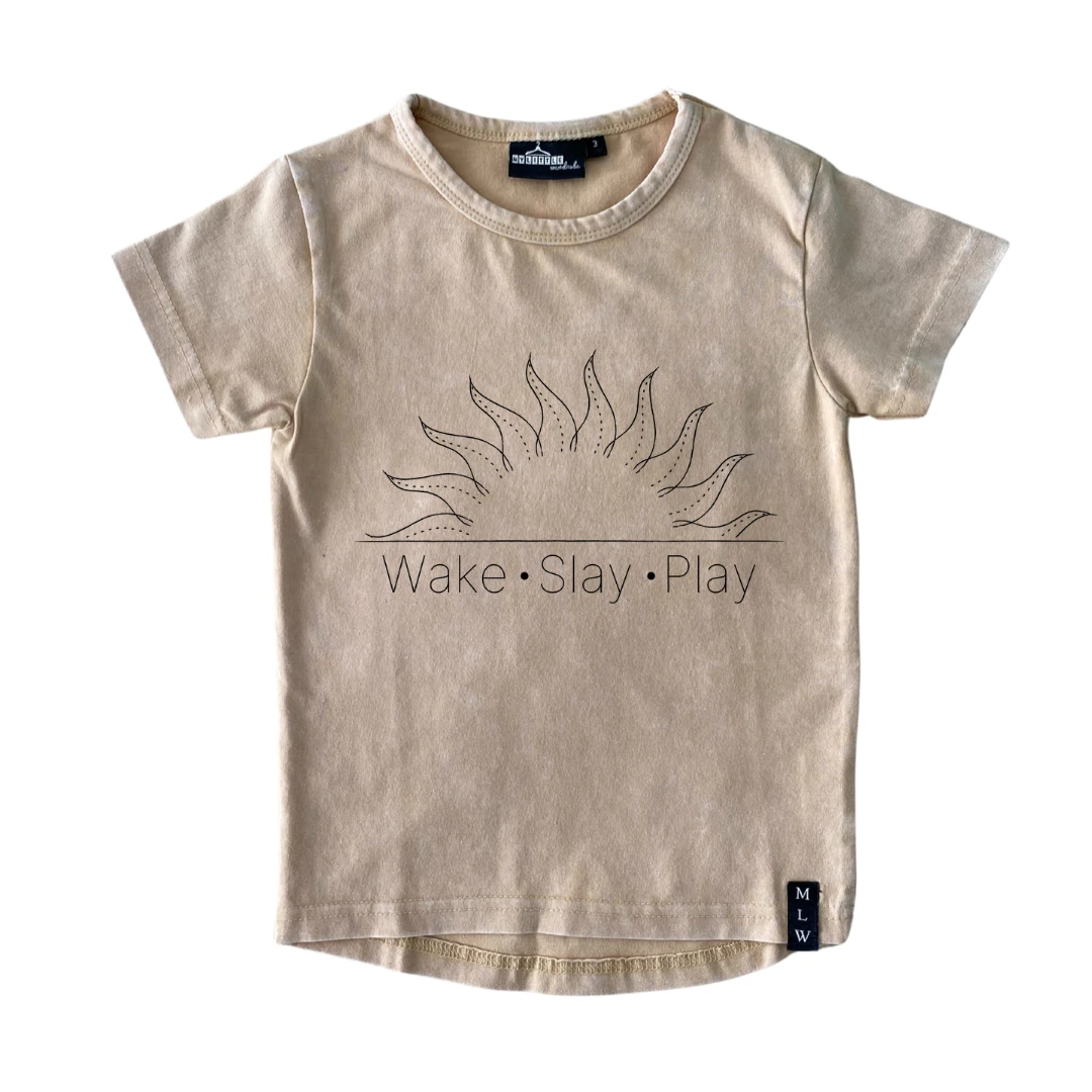 MLW By Design - Wake Slay Play Stonewash Tee | Black or Sand - MLW By Design MLW By Design - Wake Slay Play Stonewash Tee | Black Or Sand - MLW By Design -MY LITTLE SHOP Willow 11