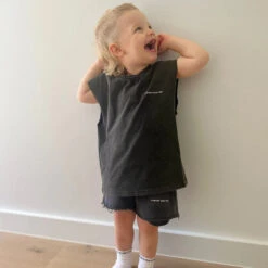 August & Tom - Staple Logo Singlet | Washed Black - August & Tom -MY LITTLE SHOP YCwAOGdM