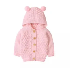 Bear Knit Cardigan | Pink - Affordable Baby