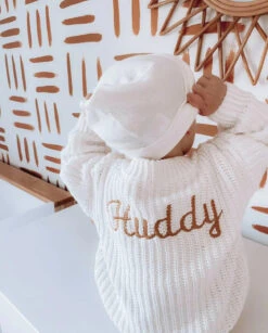 Little Zemi - Personalised Knit Jumper | Pure White - Little Zemi