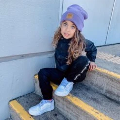 Mini Maxwell - MM Knit Beanie Purple - Mini Maxwell