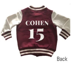 MLW By Design - Personalised Varsity Jacket | Burgundy & White - MLW By Design