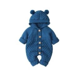 Bear Knit Onesie | Turquoise - Affordable Baby