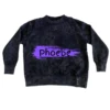 MLW By Design - Personalised Paint Stripe Stonewash Jumper | Purple - MLW By Design