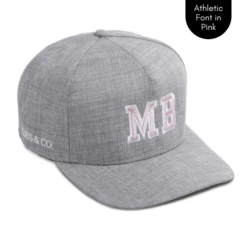 Cubs & Co - PERSONALISED GREY W/ INITIALS | ATHLETIC FONT PINK - Cubs & Co