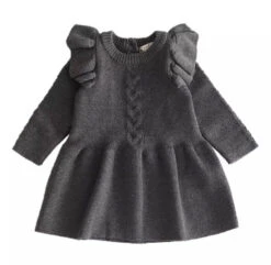 Anastacia Winter Dress | Charcoal - Affordable Baby